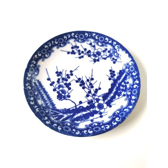 Collector Plates Four- Two Japanese, Two English Vintage - Picture 5 of 16